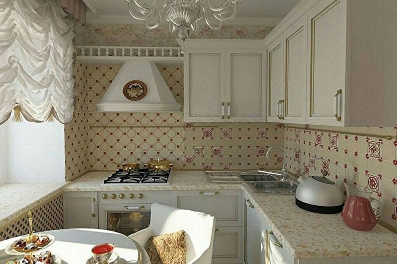 Interior design di una piccola cucina - foto