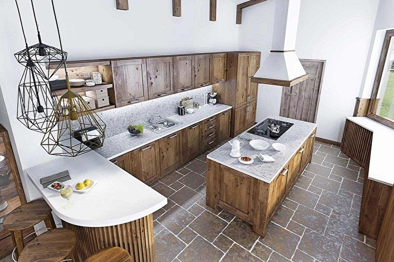 Loft Style Kitchen Design - الميزات