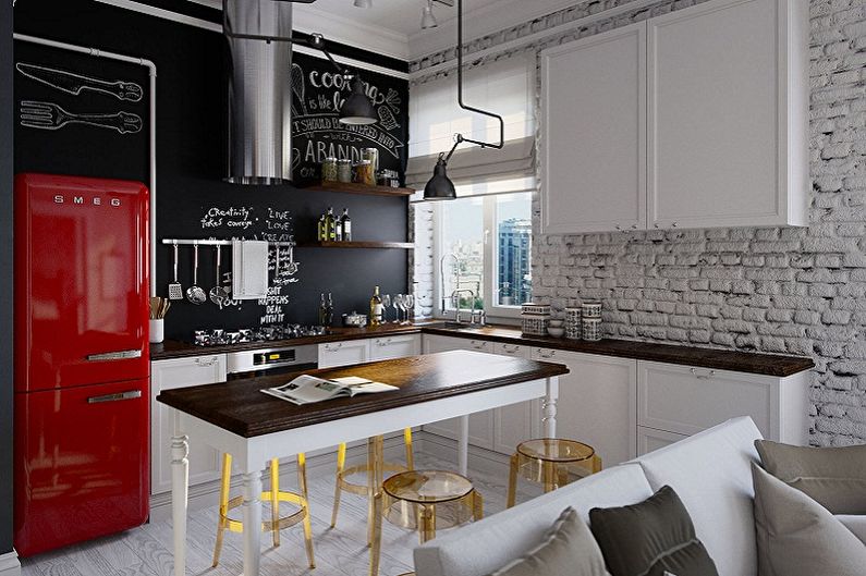 Loft Style Kitchen Design - Wanddekoration