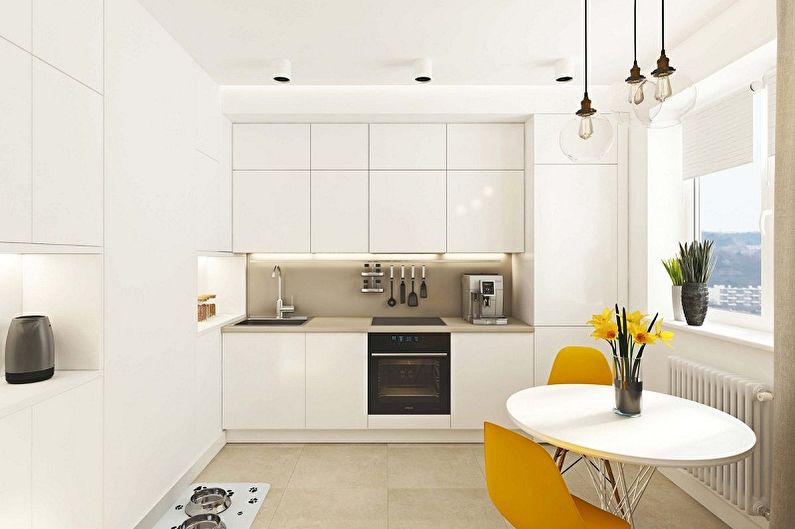 Petite cuisine dans le style du minimalisme - Design d'intérieur