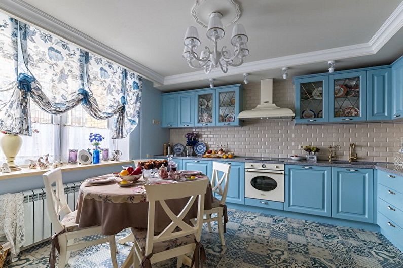 Kitchen Design in Provence Style - Lighting and Decor