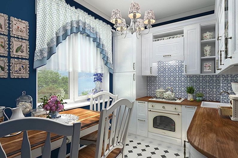 Bucătărie mică în stil Provence - Design interior