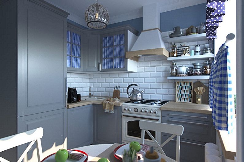 Maža Provanso stiliaus virtuvė - interjero dizainas