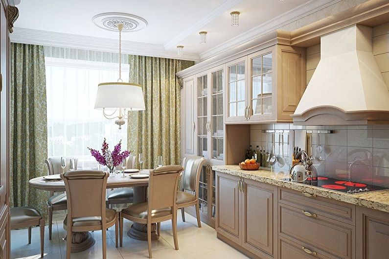 Virtuves interjera dizains provences stilā - foto