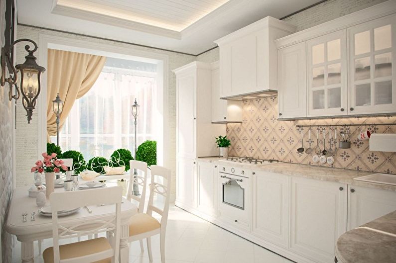Innenausstattung der Küche im provenzalischen Stil - Foto
