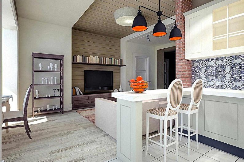 Design d'intérieur de cuisine de style provençal - photo