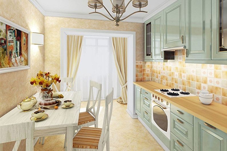 Návrh interiéru kuchyne v štýle provence - foto