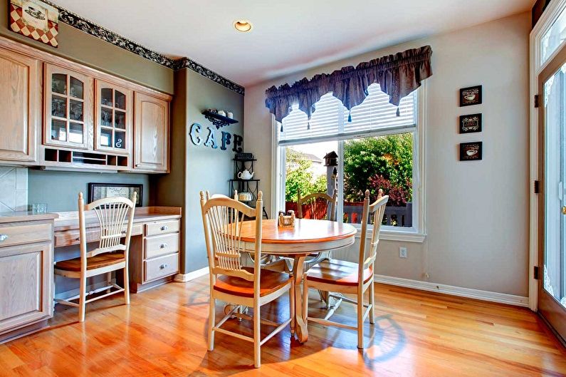 Kitchen interior design in provence style - photo