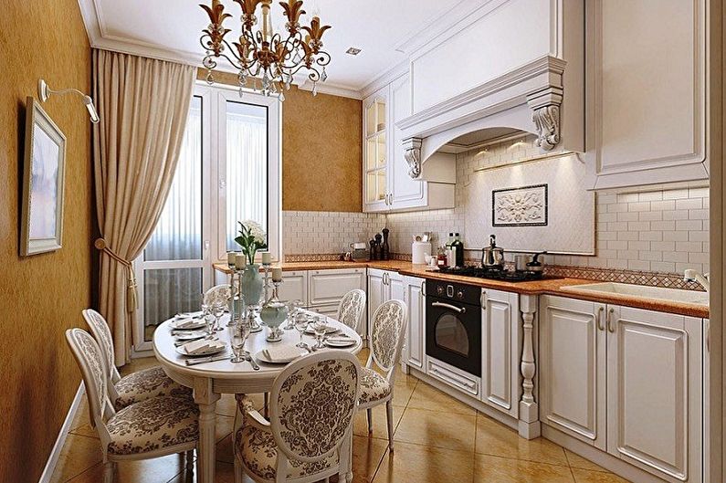 Interior design della cucina in stile provenzale - foto
