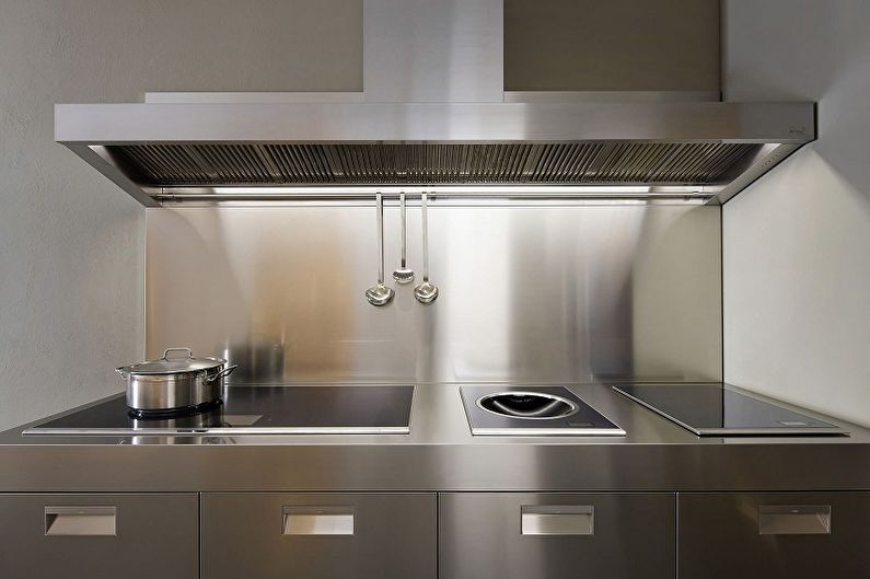Dekorere arbeidsveggen på kjøkkenet - Metal