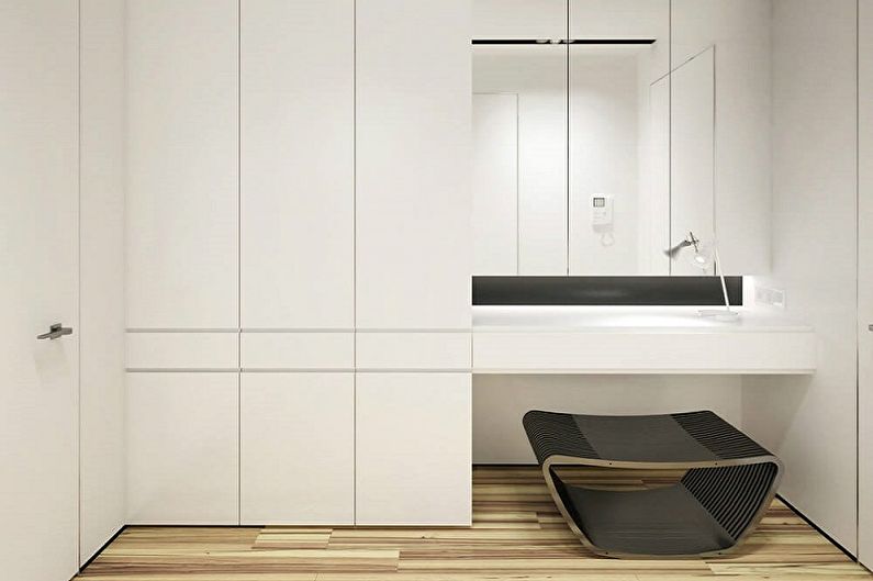 Petit couloir dans le style du minimalisme - Design d'intérieur
