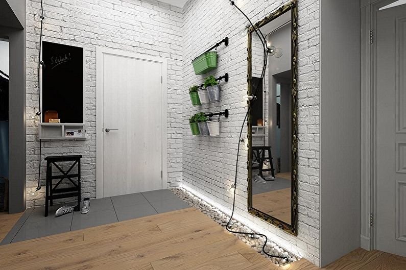 Petit couloir loft - Design d'intérieur