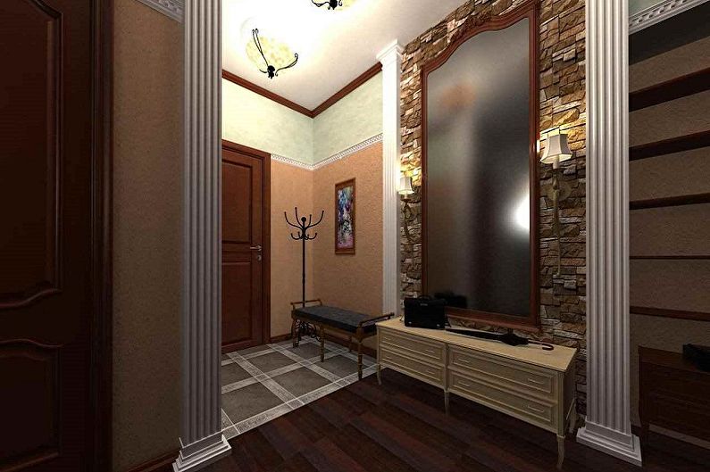 Dizajn interijera malog hodnika - fotografija