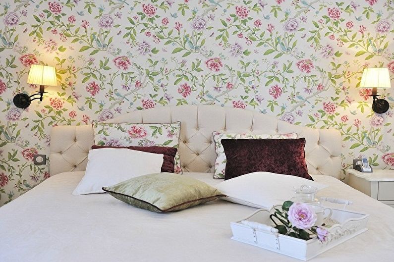 Wallpaper for the bedroom: 80 photos and ideas