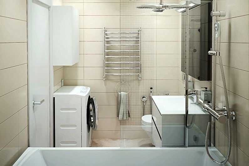 Vonios kambarys 5 kv.m: dizaino idėjos (90 nuotraukų)